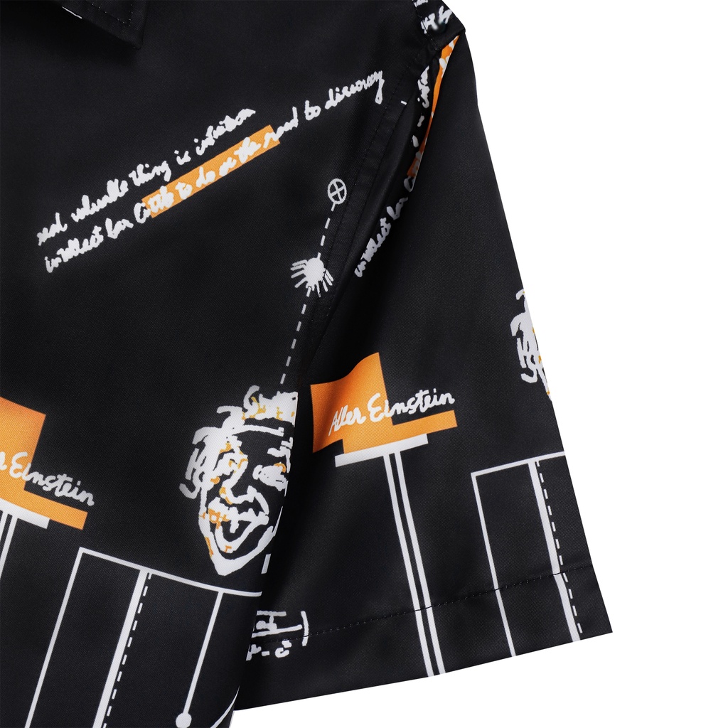 Áo sơ mi nam ngắn tay họa tiết hình học, vải mềm mát , không nhăn, form regular GEOMETRY AMANLAB