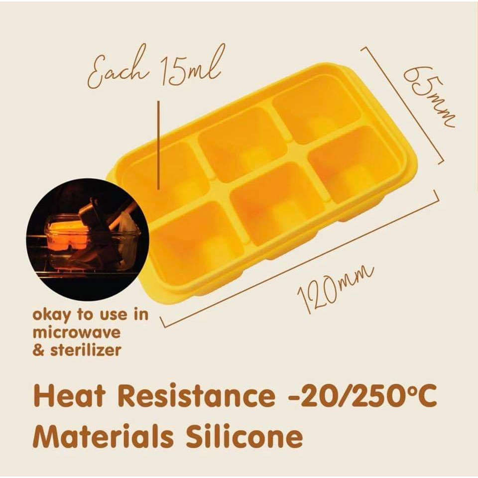 Set 2 khay trữ silicone #madeinKorea an toàn cho bé, không làm từ nhựa