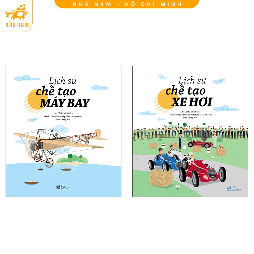 Sách - Combo Lịch sử chế tạo máy bay + Lịch sử chế tạo xe hơi (Nhã Nam HCM)