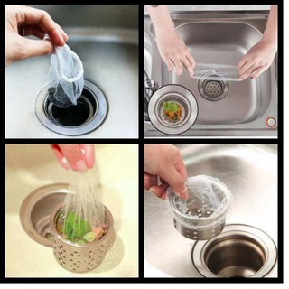 Tui Lọc Rác Bồn Rửa Chén (Túi Lưới: Bịch 100 Cái)