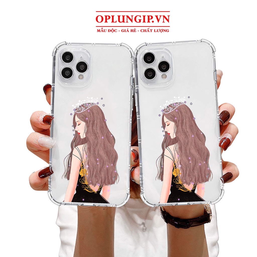 Ốp lưng iphone chống sốc baby girl viền vuông cho iphone 11 13 pro max 12 14 pro max plus mini x r s max 6 s 7 8 plus