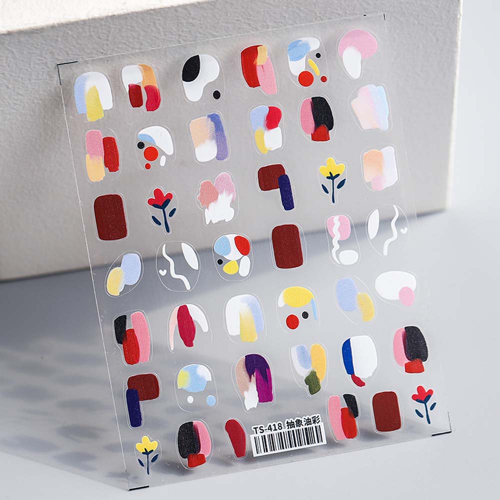 [Hàng mới về] Miếng dán móng tay tùy chọn họa tiết 3d siêu mỏng chất lượng cao