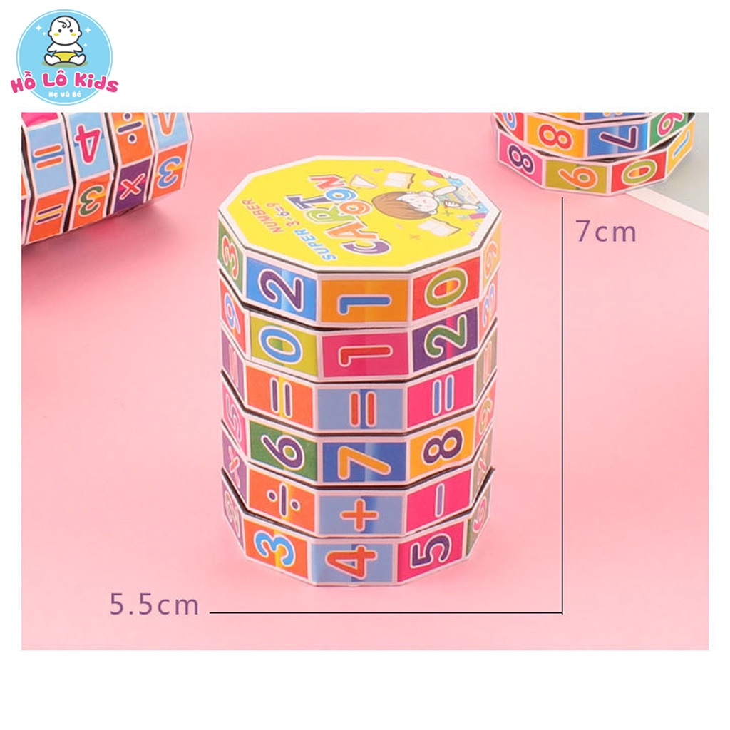 Đồ Chơi rubik toán học cho bé giải đố vừa chơi vừa học, phát triển tư duy logic Hồ Lô Kids
