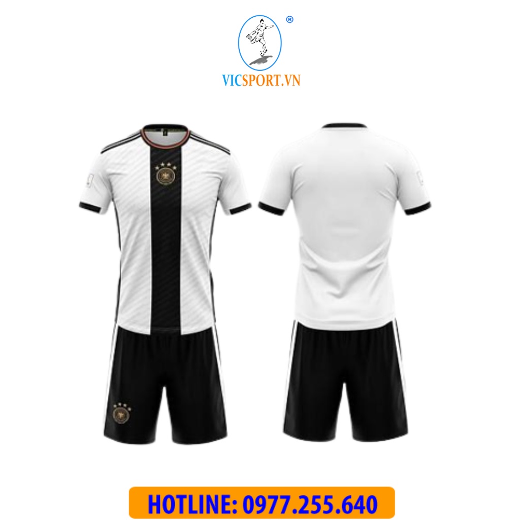 Áo Đá Bóng Germany, Quần áo World Cup Đội Tuyển Đức 22 - 23 Thun Lạnh Thoáng mát SV - Vicsport