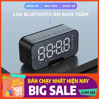 Đồng Hồ Loa G10 Mặt Gương Hiển Thị Đèn Led - Loa Bluetooth - Đài FM - Đồng Hồ Báo Thức 3 in 1