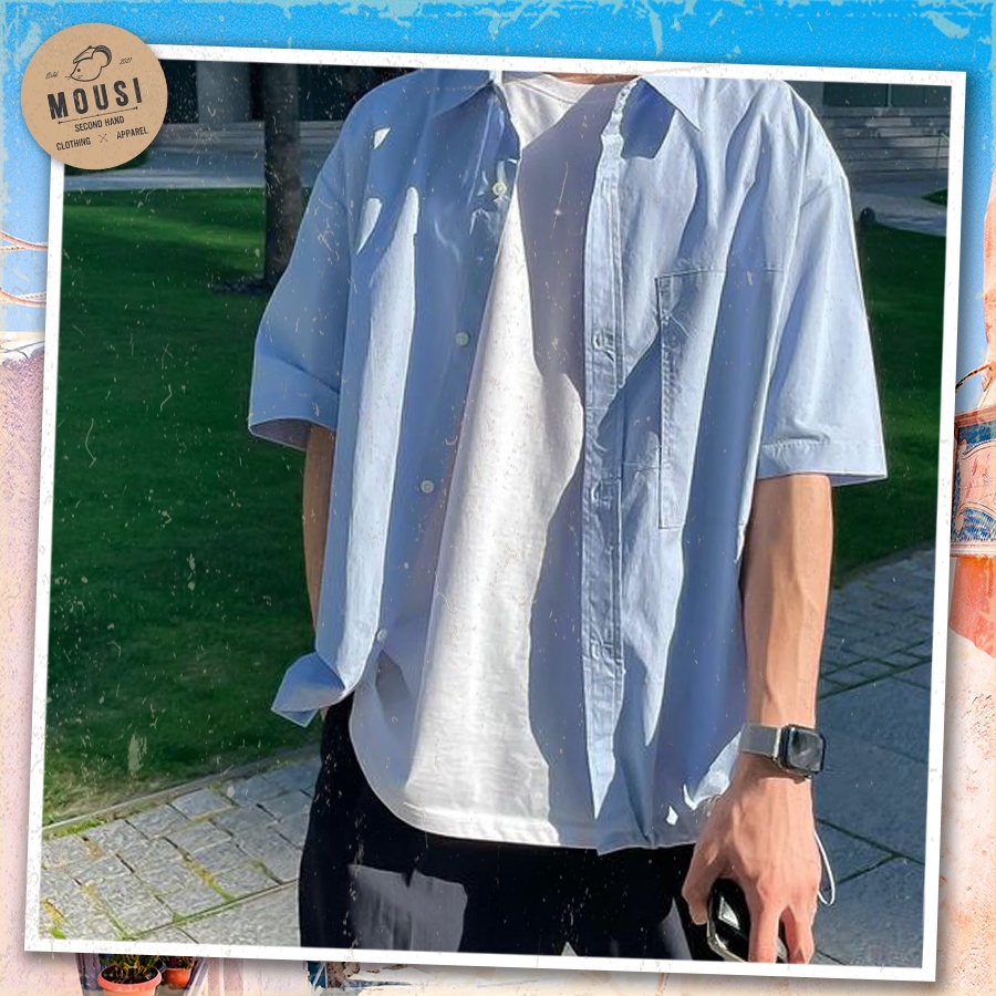 Áo sơ mi denim - jean secondhand (2hand)- [𝐅𝐑𝐄𝐄 𝐒𝐇𝐈𝐏] - vintage, cổ điển - (inbox để được tư vấn size) Mousi 2hand