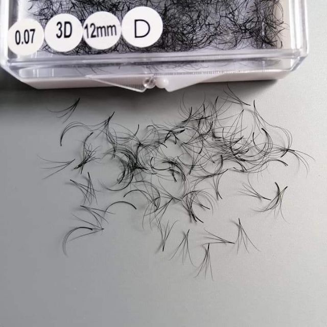 Mi fan 3D cong D / 0.07  - shop đồ nail mi Doca