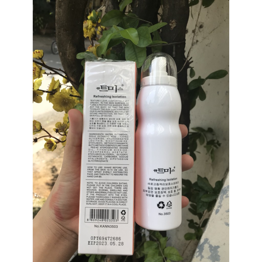 Kem Chống Nắng Toàn Thân Dưỡng Trắng Da Dạng Xịt SUN SCREEN V7