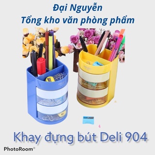 Khay, hộp, ống đựng bút deli 904