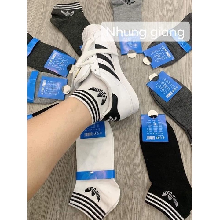 Tất adidas( CỔ CAO)3 Sọc thể thao dệt kim cao cấp  hạn chế mùi hôi và thông thoáng dành cho cả nam và nữ