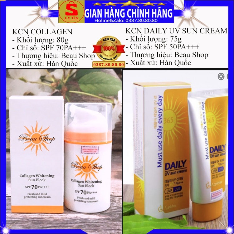 Kem chống nắng kem nền kiềm dầu nâng tone da vật lý tốt chính hãng Beau Shop hàn quốc cho da dầu mụn nhờn nhạy cảm khô