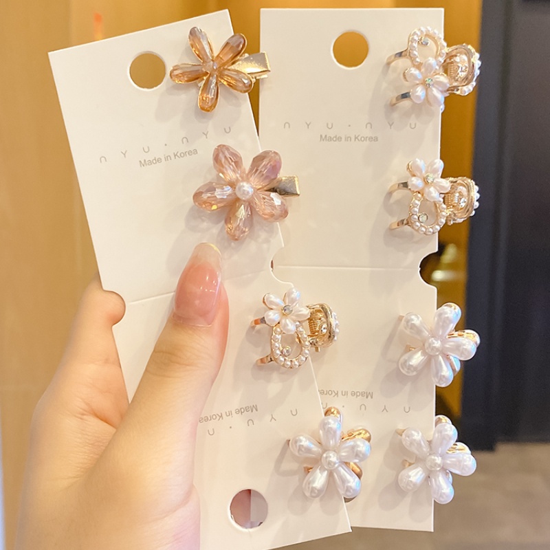 Kẹp Tóc Nhỏ Đính Ngọc Trai Tinh Xảo Phong Cách Hàn Quốc Mới Cho Nữ