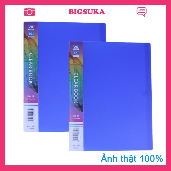 Bìa lá A4 nhựa nhiều lá Ngũ Sắc 20 - 40 - 60 lá SUKADO BIANS01