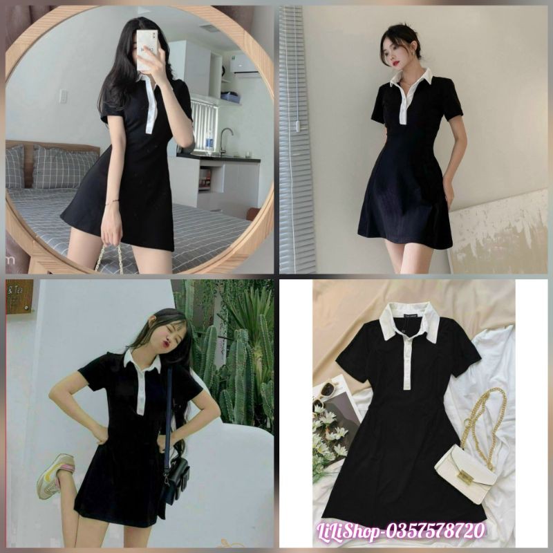 Đầm sơ mi xoè chữ A