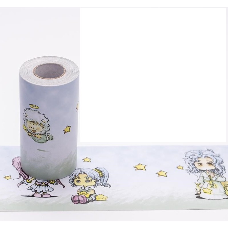 Cuộn 10m len dán viền tường bé tóc xù keo sẵn (cao 10cm)