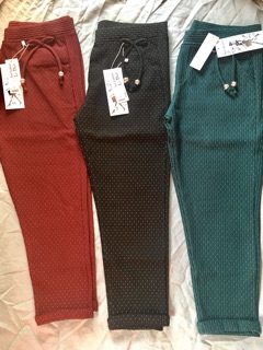 Quần cotton chấm bi 9 tấc