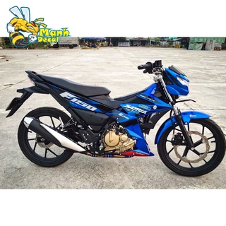 Ten rời xe Satria fi xanh bụng đen