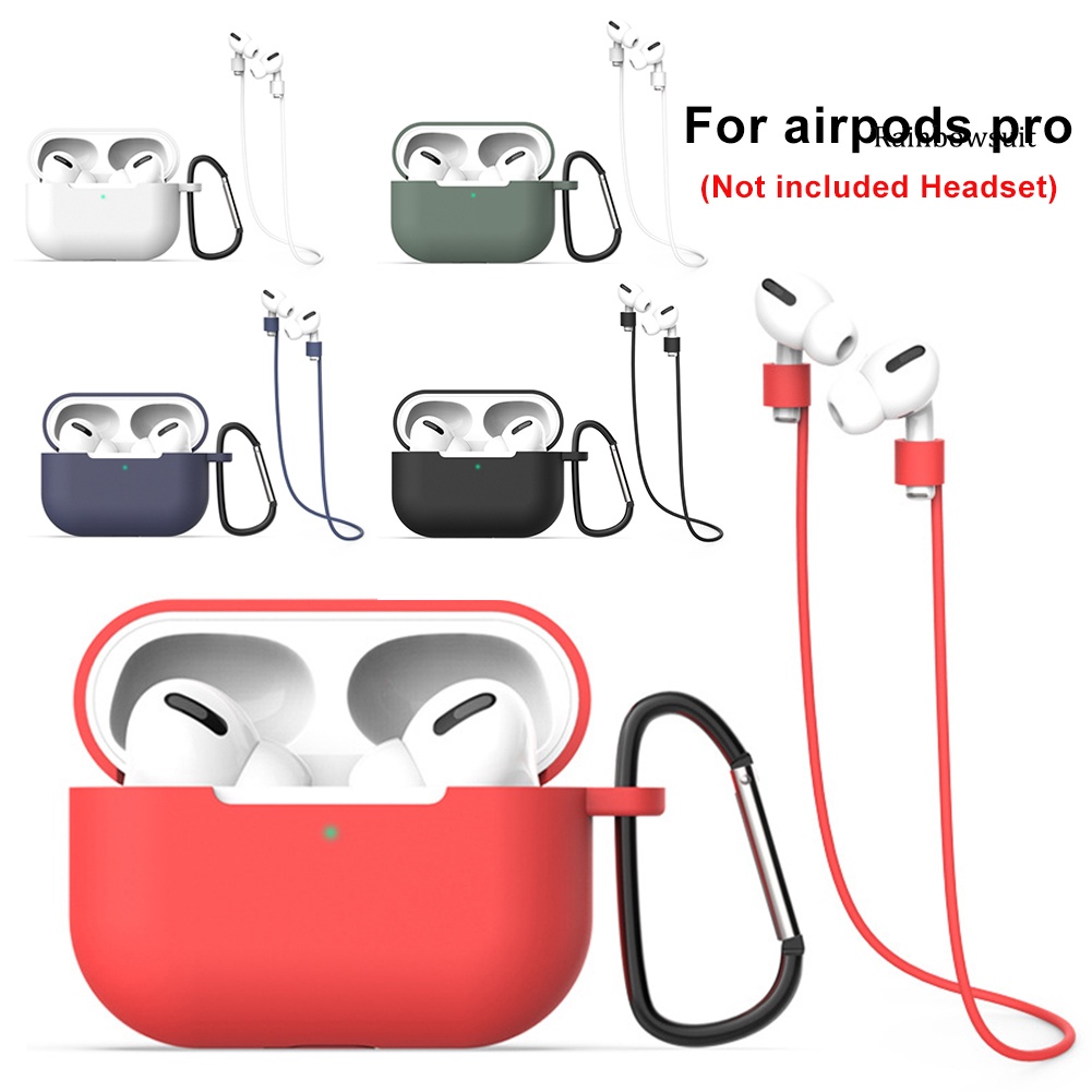 Vỏ bảo vệ hộp sạc tai nghe không dây bằng silicon thích hợp cho Airpods Pro