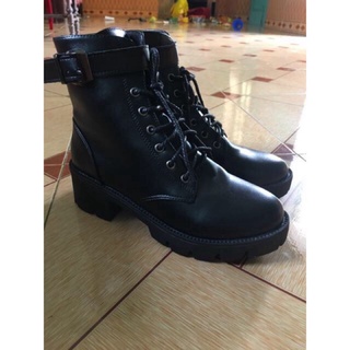 Hàng chuẩn) Boots cổ ngắn,Boots combat,Giày nữ