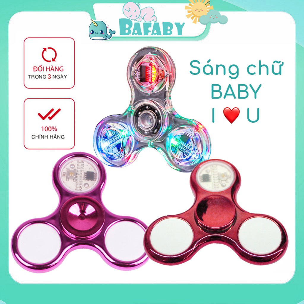 Con Quay Spinner Đồ Chơi Đèn Led Phát Sáng Xả Stress Bằng Nhựa ABS Cho Mọi Lứa Tuổi BAFABY