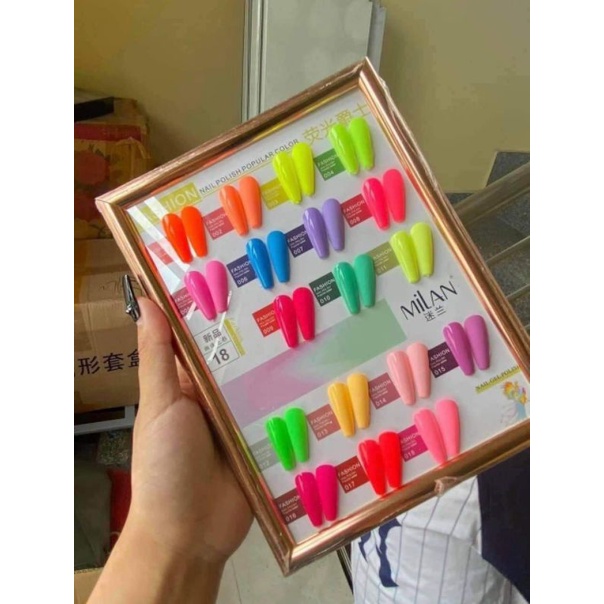 SET SƠN GEL NEON MILAN 18 chai(TẶNG BẢNG MÀU NHƯ