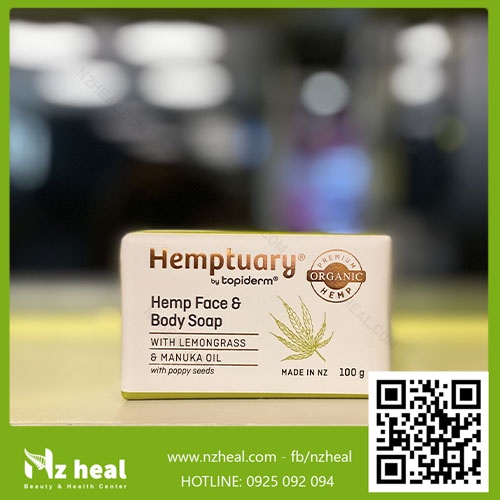 [Hỏa tốc] Xà Phòng Rửa Mặt &amp; Cơ Thể Từ Hạt Gai Dầu H.emptuary Face and Body Soap 100g