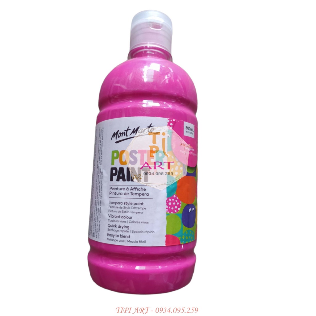 Màu Poster Paint Mont Marte 500ml (Chai lẻ) FULL MÀU