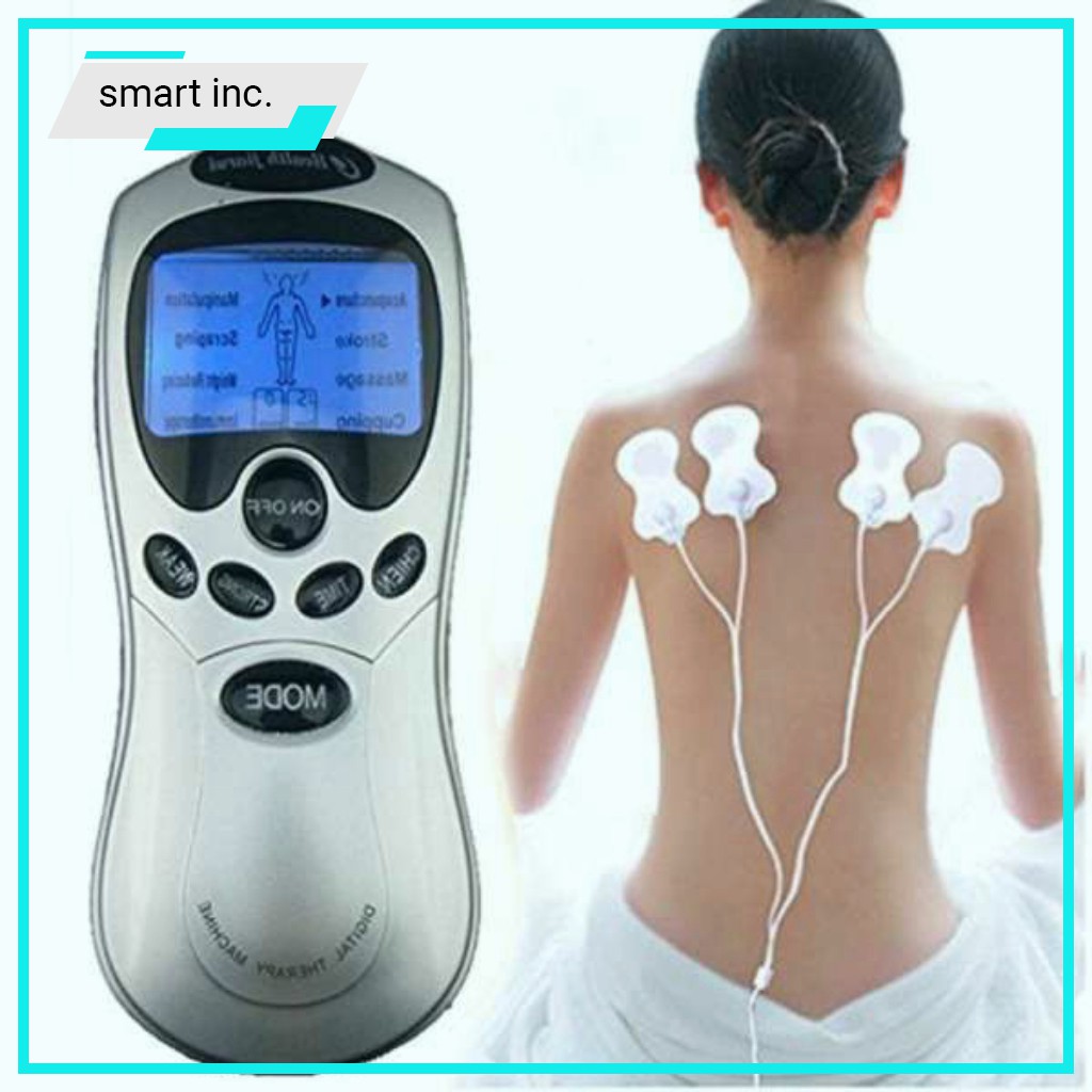 Máy Massage Cầm Tay Lưng Cổ Vai Gáy Châm Cứu Bấm Huyệt Máy Mát Xa Xung Điện 4 Miếng Dán Vật Lý Trị Liệu