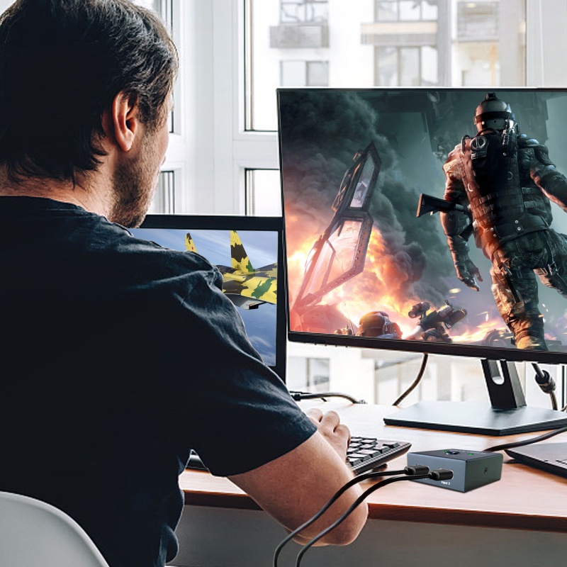 Bộ Chia Hai Cổng USB 3.0 Ra 2 Cổng 5Gbps Có Công Tắc