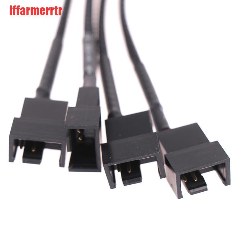 {iffarmerrtr}4pin IDE Molex to 4-Port 3Pin/4Pin Cooling Fan Splitter Power Cable Wire LKZ