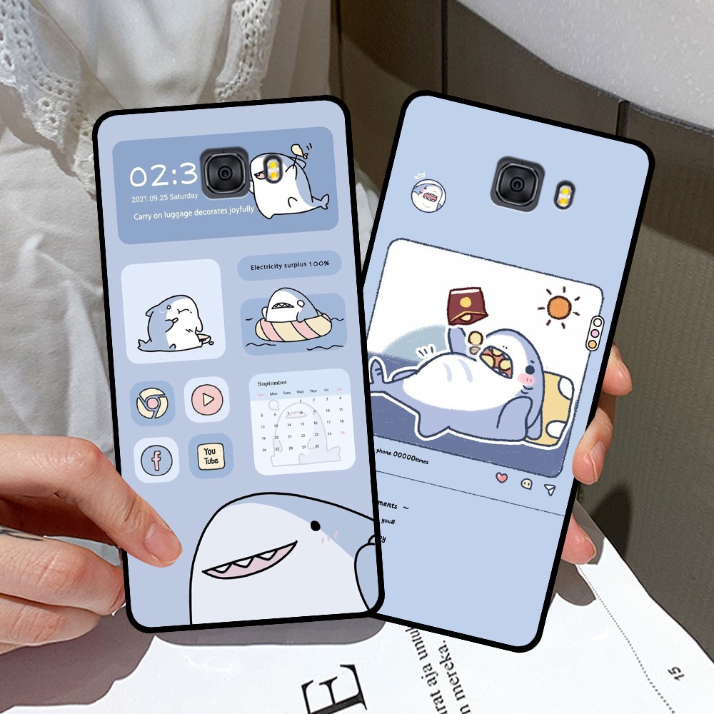 Ốp lưng Samsung A9 Pro / C9 Pro in hình nền cá mập đáng yêu giá rẻ