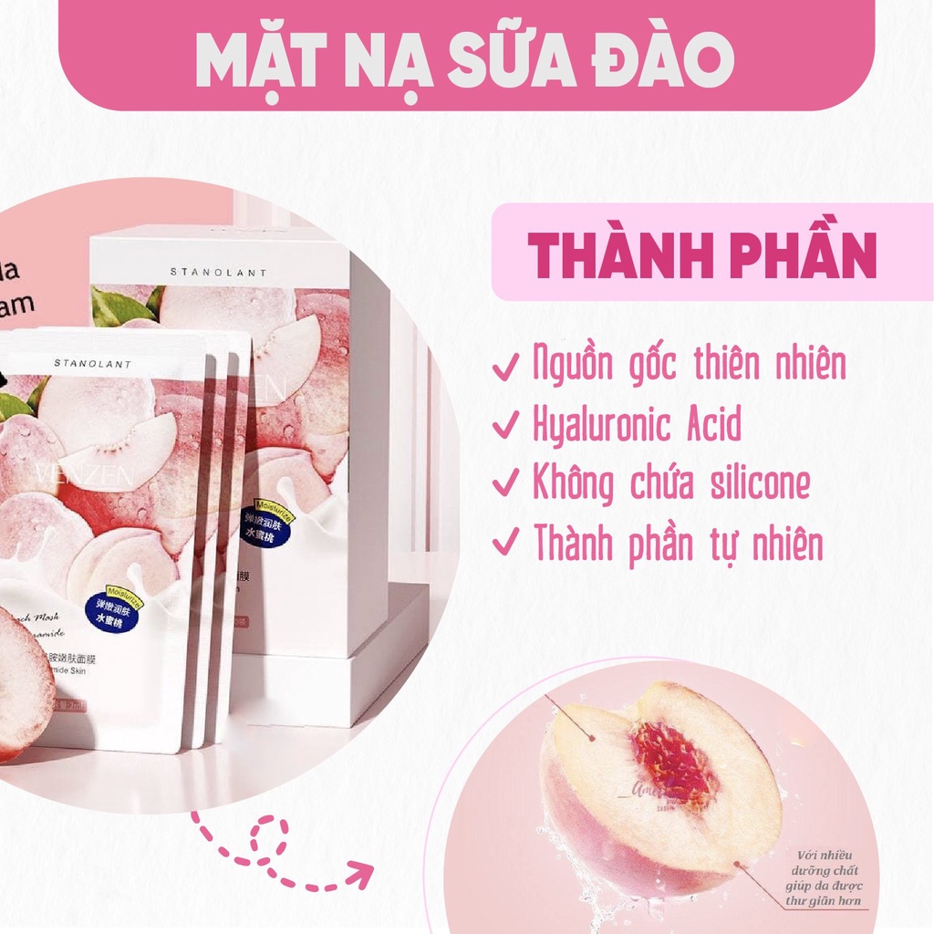 MẶT NẠ NGỦ TINH CHẤT SỮA ĐÀO DƯỠNG ẨM DƯỠNG TRẮNG MANG LẠI LÀN DA MỊN MÀNG CĂNG BÓNG TRẮNG SÁNG SamBeauty