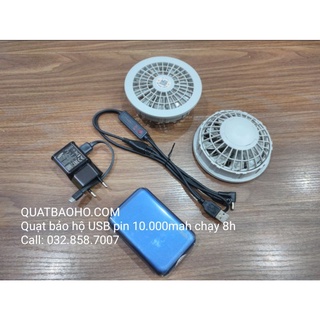 Quạt gắn áo bảo hộ lao động ngày nóng — áo điều hòa