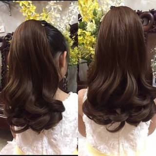 Tóc cột giả❤️freeship 50k❤️ tóc xoăn ngắn dành cho e bé 25cm