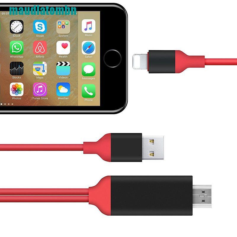 Cáp Chuyển Đổi 8 Pin Lightning Sang Hdmi Tv Av 2m Cho Iphone 7 7 + 6 6s 5 5s Ipad