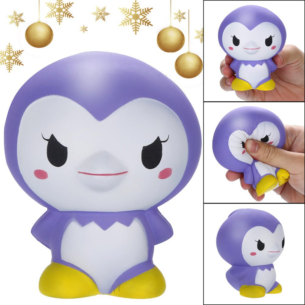Đồ chơi mềm dẻo giảm stress tạo hình chim cánh cụt dễ thương shop squishy