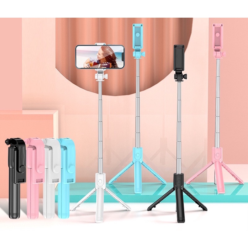 Gậy Chụp Hình Tự Sướng 3 Chân Có Đèn F210s Điều Khiển Từ Xa Tiện Gấp Gọn Lợi