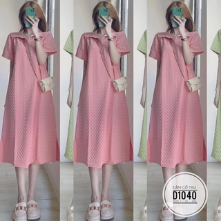 Bigsize Đầm cổ trụ D1040