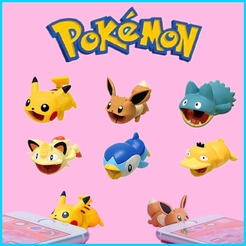 Phụ Kiện Bảo Vệ Đầu Dây Cáp Hình Pokemon Đáng Yêu Sự Bảo Vệ