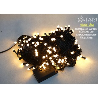 [LOẠI 1] Dây đèn Led chớp nháy cao cấp 50m ánh sáng vàng ấm L-DDL-18-V