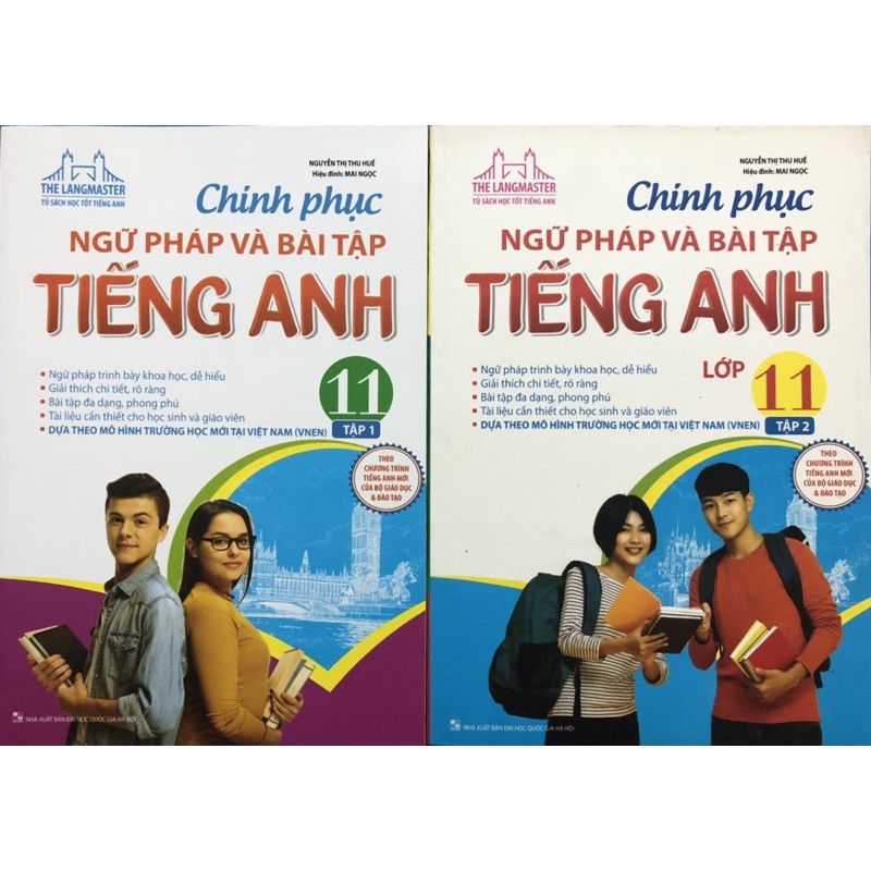 Sách - Chinh phục ngữ pháp và bài tập Tiếng Anh lớp 11 (Combo 2 tập)