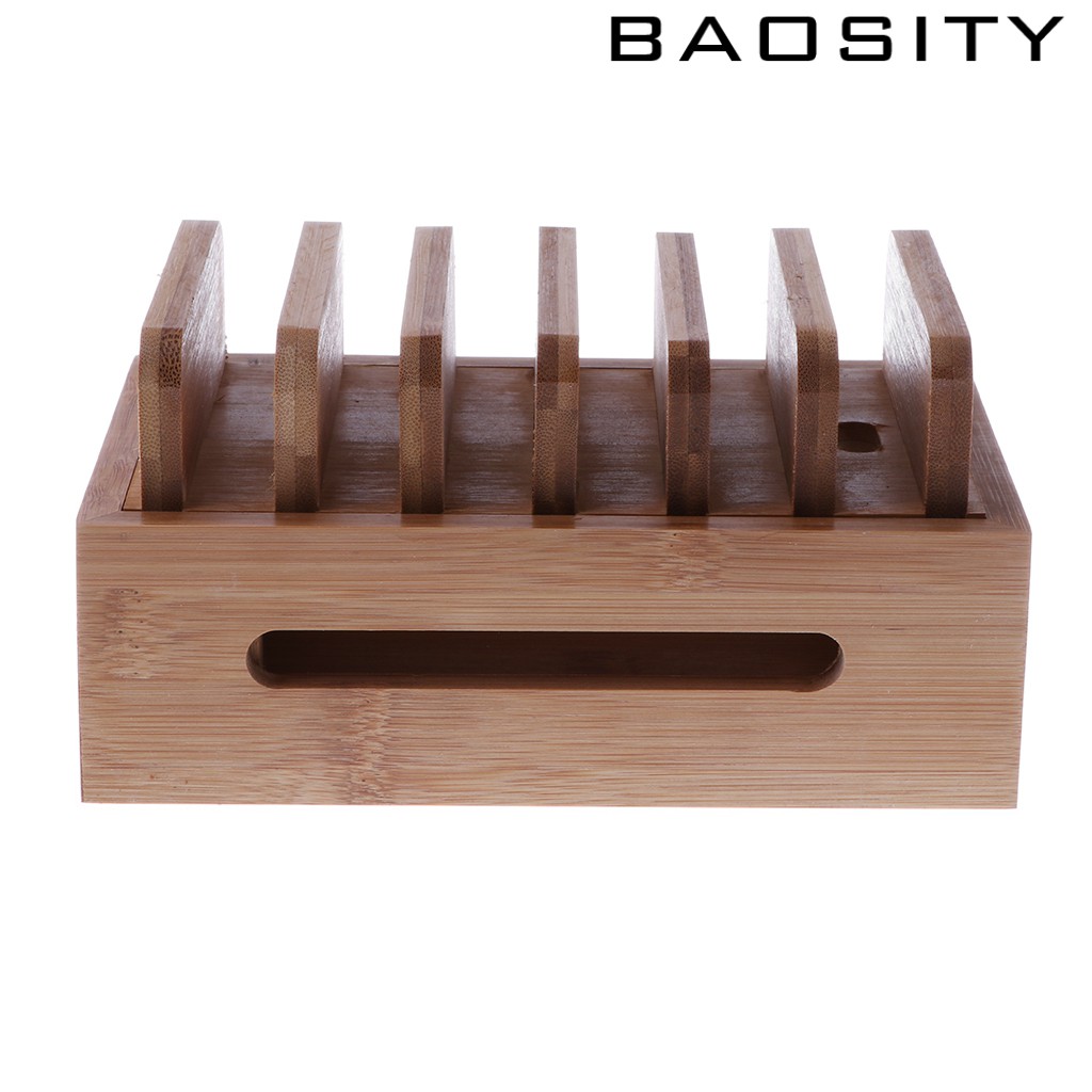 Giá giữ máy tính bảng điện thoại có đế bằng gỗ tre tiện lợi