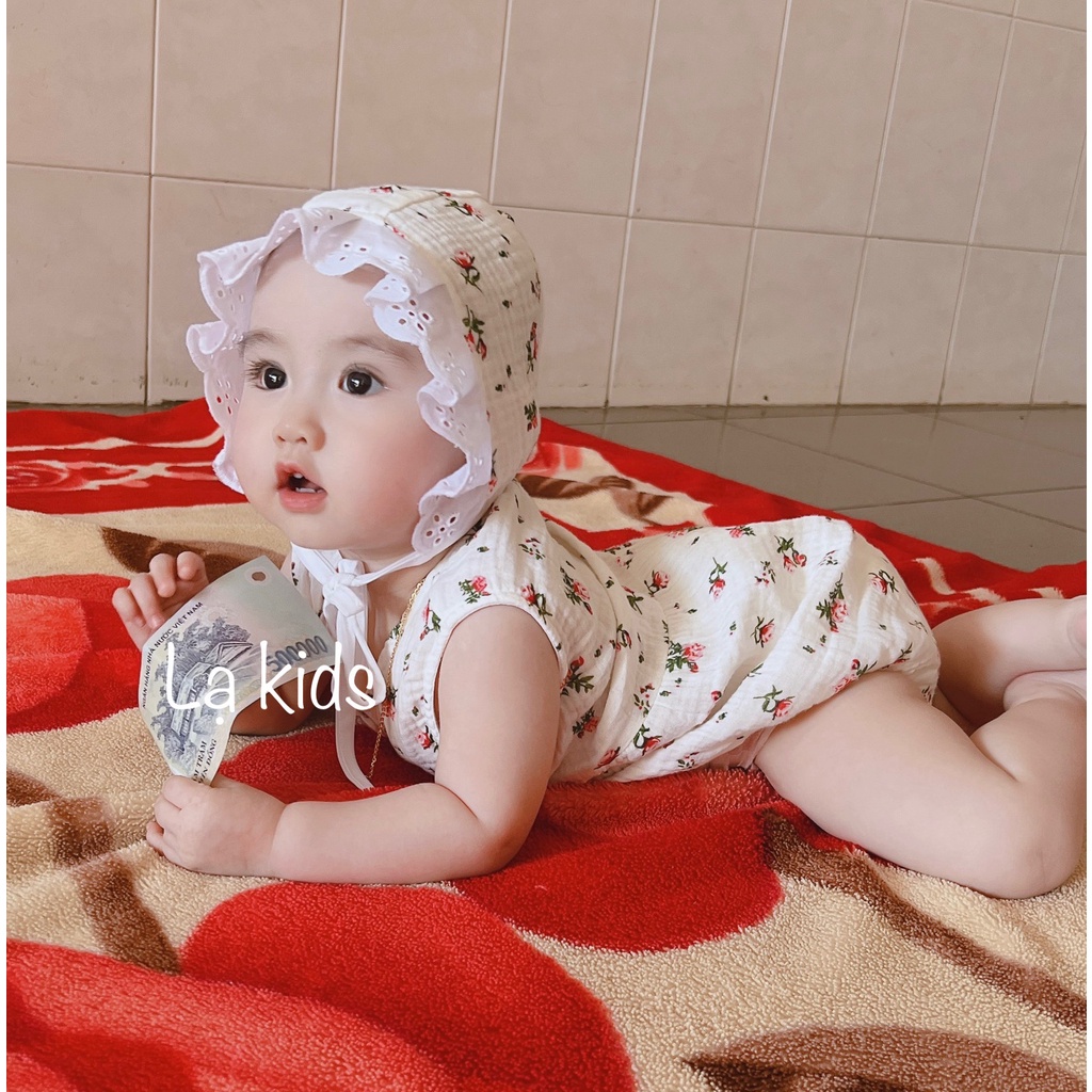 Váy hoa nhí cho bé sơ sinh [LK- 036], vải xô muslin mềm mát