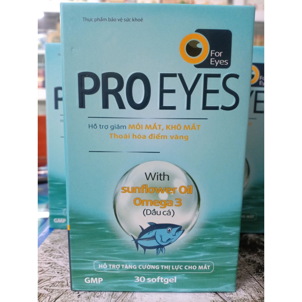 VIÊN SÁNG MẮT PROEYES Omega 3 Hỗ trợ giảm nhức mắt, mỏi mắt, khô mắt, nhìn mờ, quáng gà, thoái hoá điểm vàng