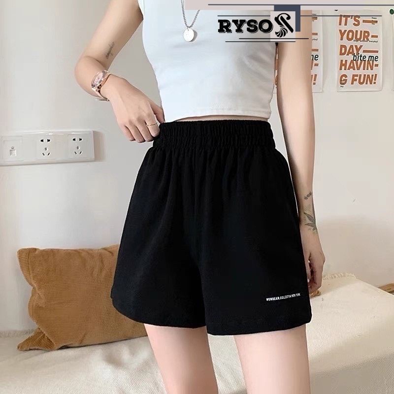 Quần đùi nữ chất dũi họa tiết thêu siêu năng động ,Quần short unisex_quần đùi đũi chun thêu siêu Hot