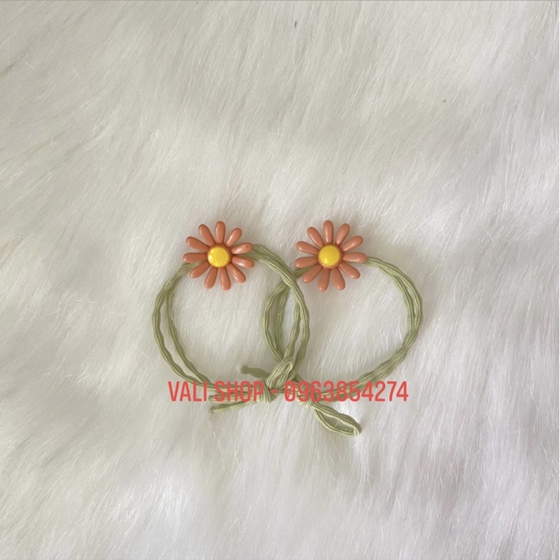 Dây cột tóc hoa cúc dễ thương, kẹp mái, kẹp càng cua giao màu ngẫu nhiên