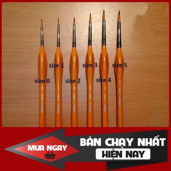 Cọ tỉa Hand cán vàng số 0