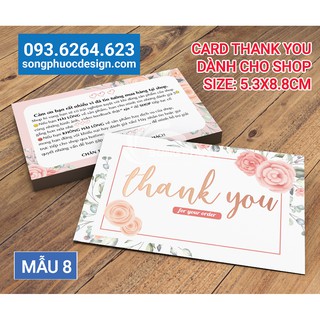 500 Thiệp Cảm Ơn Khách Hàng Cho Shop - Mẫu 8