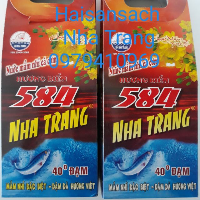 4 chai Nước mắm truyền thống 584 Nha Trang - Nước mắm nhỉ 40 độ đạm