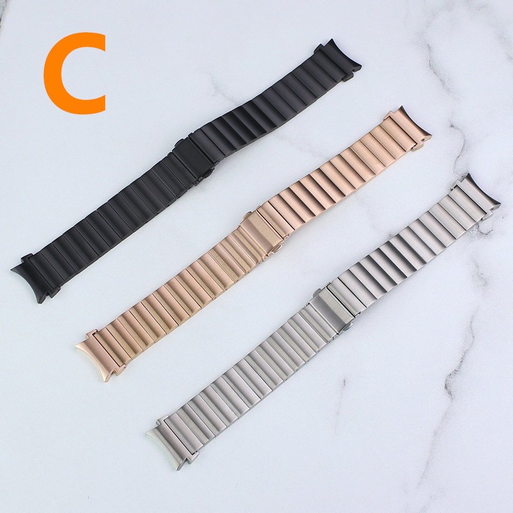 Dây Đeo Kim Loại Dạng Cong Thay Thế Cho Đồng Hồ Thông Minh Samsung Galaxy Watch6 5 Pro 44mm 40mm / Galaxy Watch 4 Classic 46mm 42mm